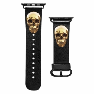 Ремінець Upcase Натуральна шкіра Apple Watch Gold Skull