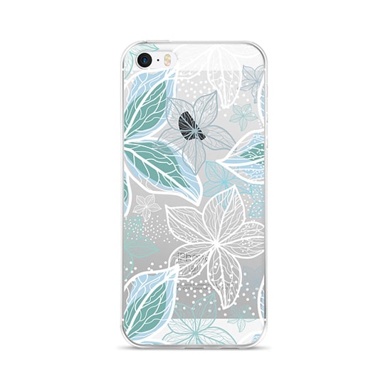 Чехол Blue Flowers для IPhone 5/5S/SE Pump Transperency Case Apple iPhone 5/5S/SE Blue Flowers