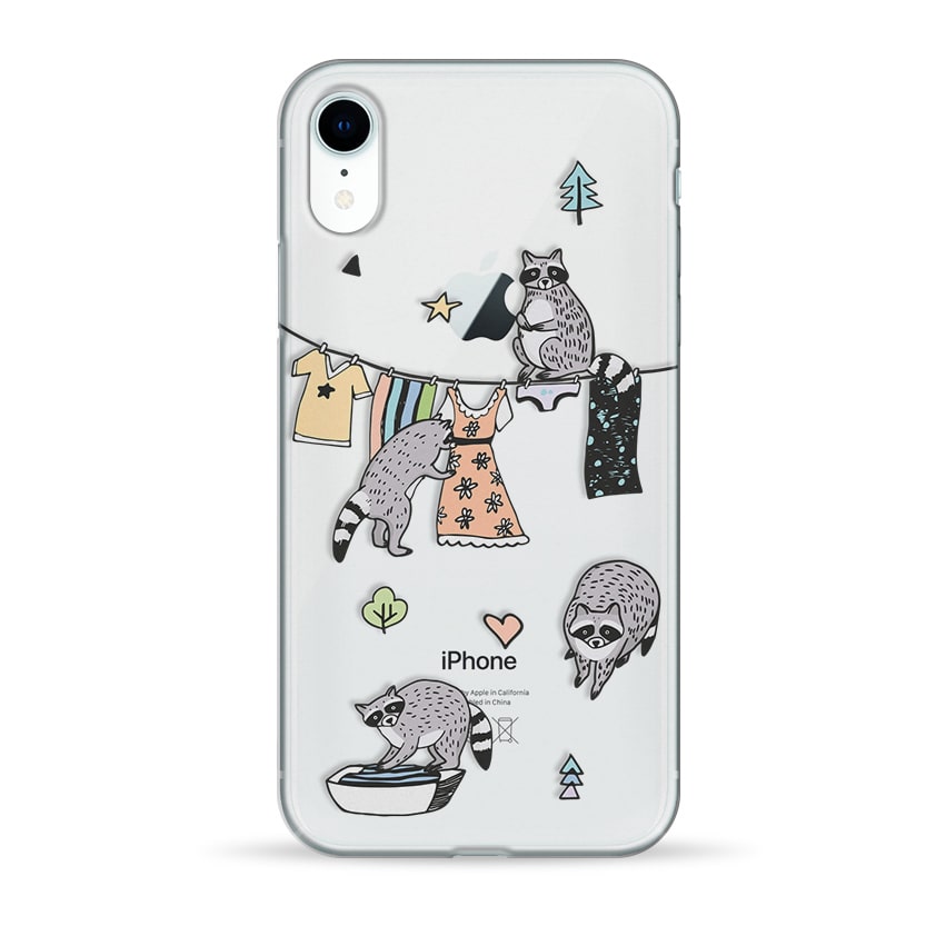 Чехол Raccoon Family для IPhone XR Pump Tender Touch Case Apple iPhone XR Raccoon Family