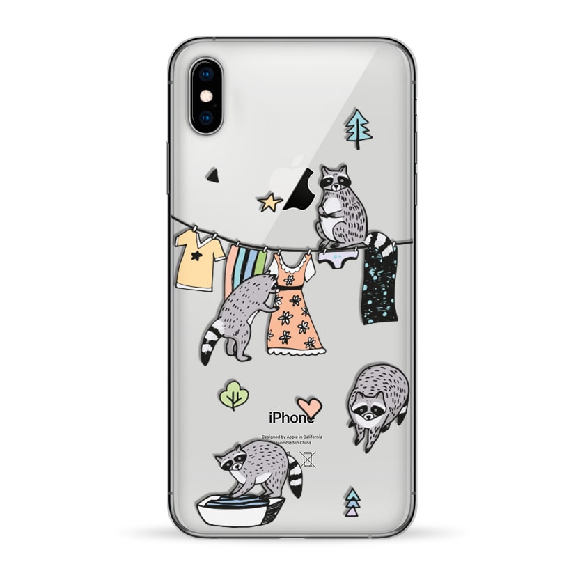 Чехол Raccoon Family для IPhone XS MAX Pump Transperency Case Apple iPhone X/XS MAX Raccoon Family