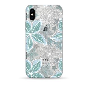 Pump Transperency Case Apple iPhone X/XS Blue Flowers