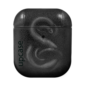 Чохол Upcase Натуральна шкіра AirPods 1/2 Snake Black