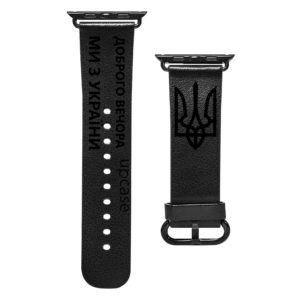 Ремінець Upcase Натуральна шкіра Apple Watch Ukraine Black