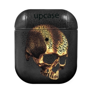 Чохол Upcase Натуральна шкіра AirPods 1/2 Skull Pattern