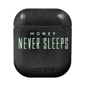 Чохол Upcase Натуральна шкіра AirPods 1/2 Money Sleeps
