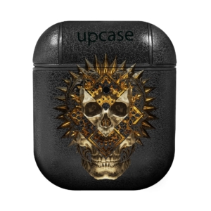 Чохол Upcase Натуральна шкіра AirPods 1/2 Skull Blade