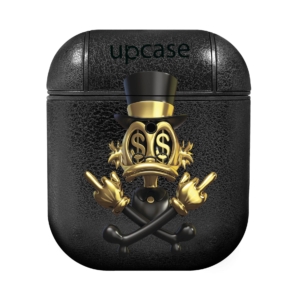 Чохол Upcase Натуральна шкіра AirPods 1/2 Scrooge Gold