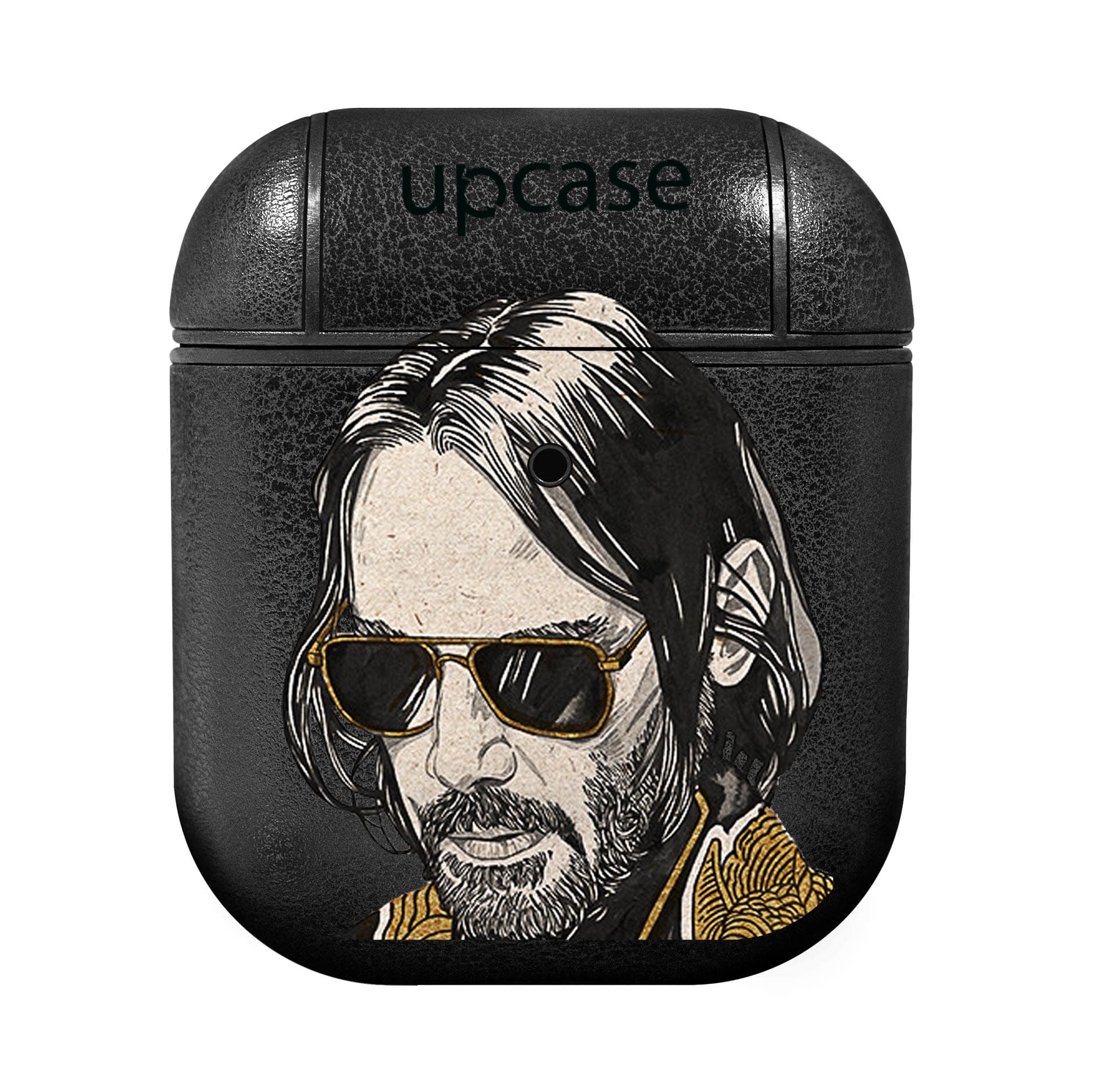 Чохол Upcase Натуральна шкіра AirPods 1/2 Ukraine Gold Чохол Upcase Натуральна шкіра AirPods 1/2 Ukraine Gold