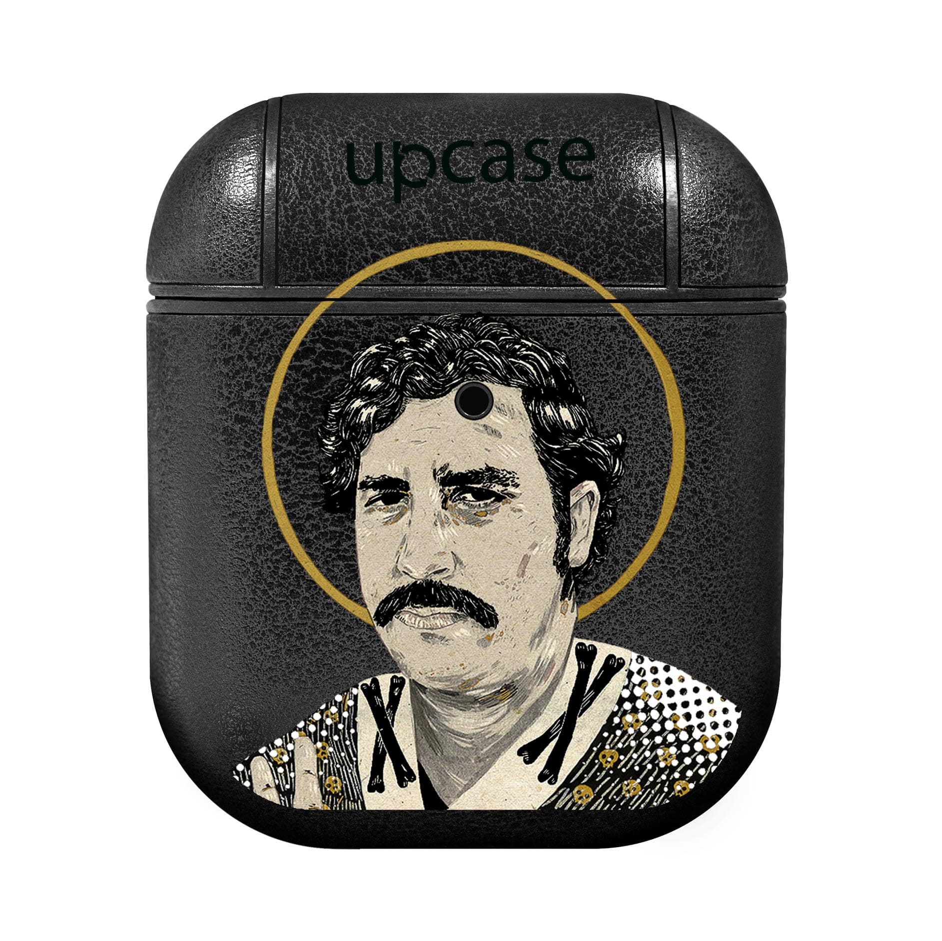 Чохол Upcase Натуральна шкіра AirPods 1/2 Ukraine Gold Чохол Upcase Натуральна шкіра AirPods 1/2 Ukraine Gold
