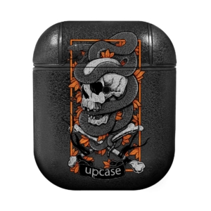 Чохол Upcase Натуральна шкіра AirPods 1/2 Ukraine Gold Чохол Upcase Натуральна шкіра AirPods 1/2 Skull Snake