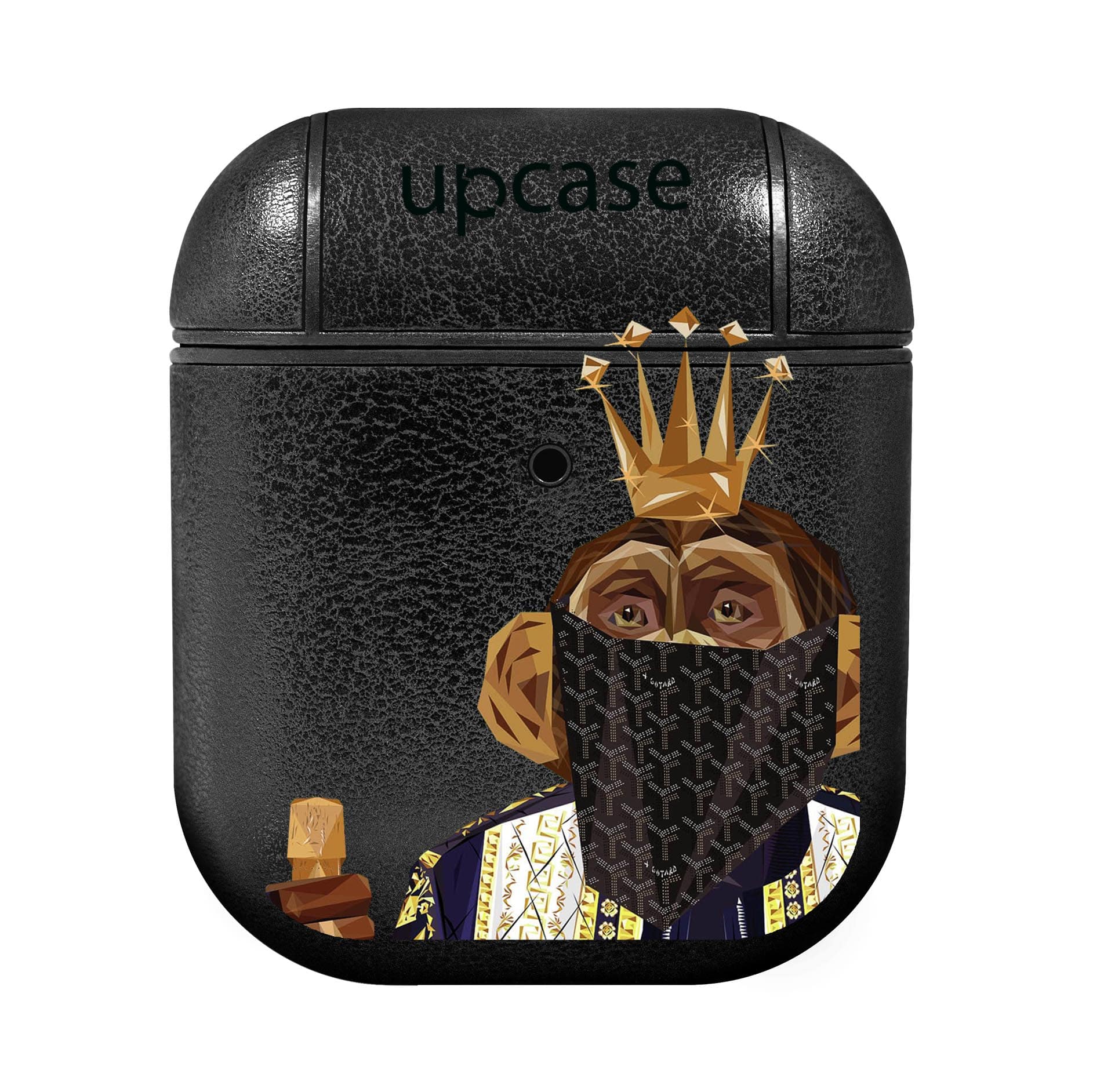 Чохол Upcase Натуральна шкіра AirPods 1/2 Ukraine Gold Чохол Upcase Натуральна шкіра AirPods 1/2 Ukraine Gold
