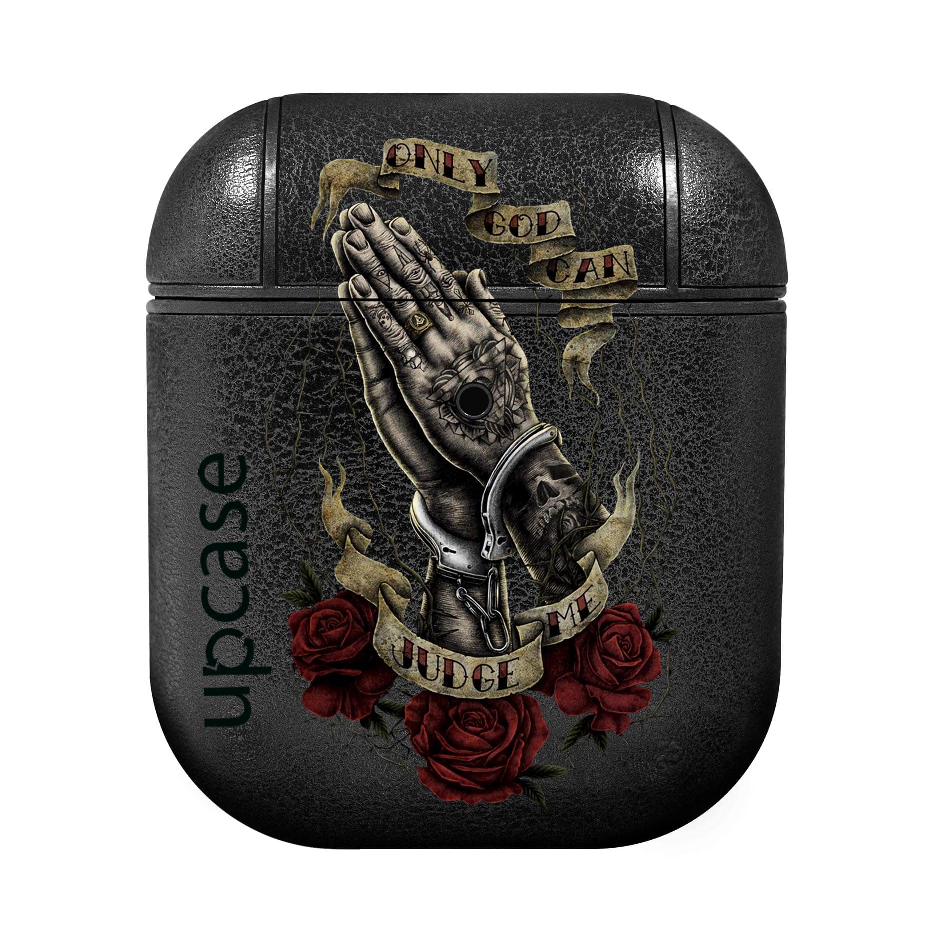 Чохол Upcase Натуральна шкіра AirPods 1/2 Ukraine Gold Чохол Upcase Натуральна шкіра AirPods 1/2 Ukraine Gold