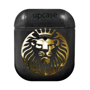 Чохол Upcase Натуральна шкіра AirPods 1/2 Ukraine Gold Чохол Upcase Натуральна шкіра AirPods 1/2 Lion Gold