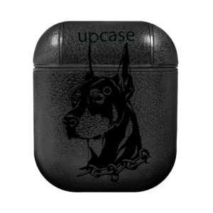 Чохол Upcase Натуральна шкіра AirPods 1/2 Ukraine Gold Чохол Upcase Натуральна шкіра AirPods 1/2 Doberman