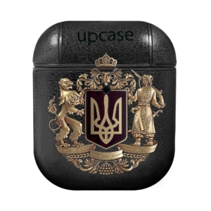 Чохол Upcase Натуральна шкіра AirPods 1/2 Gerb Big