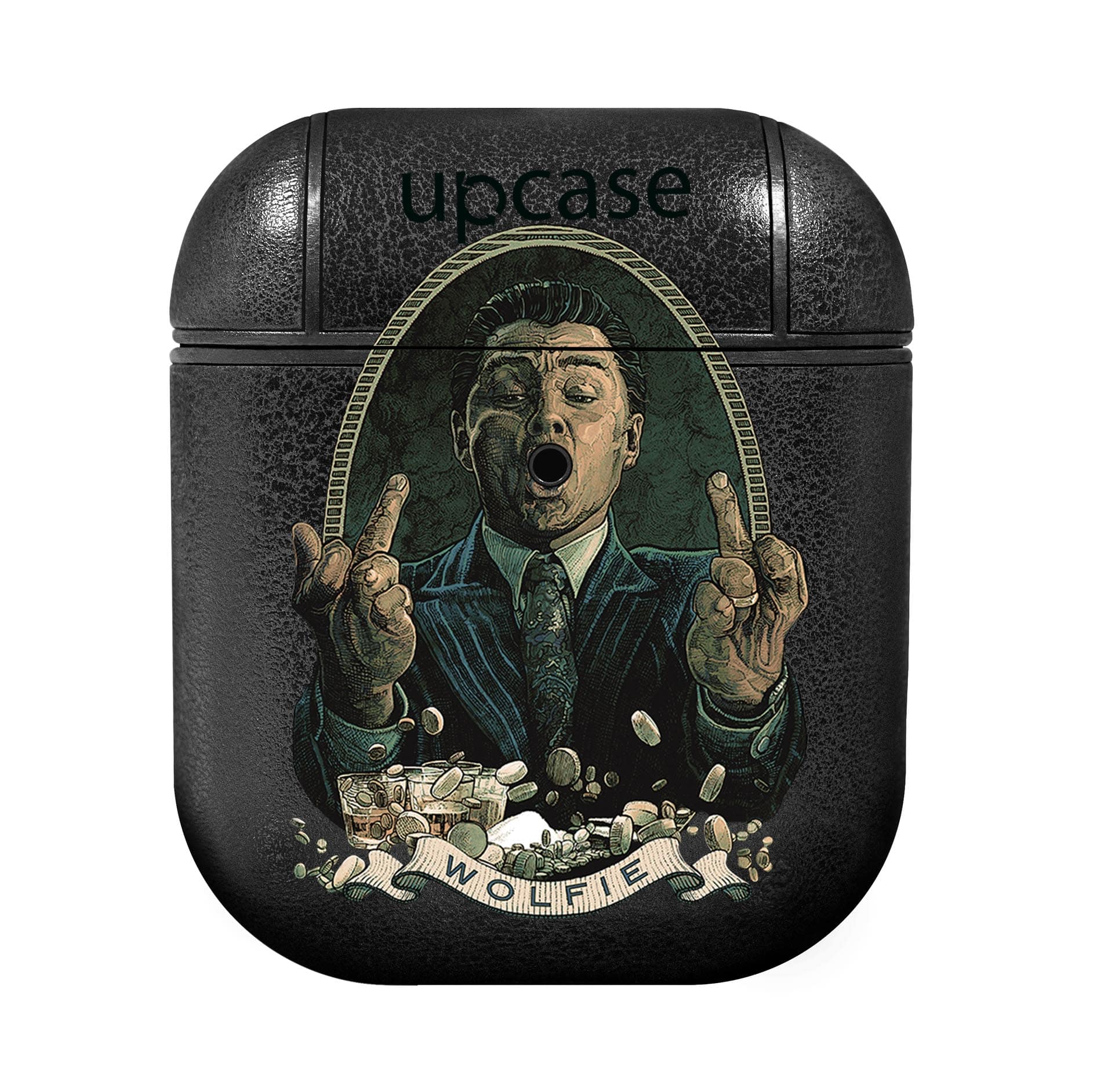 Чохол Upcase Натуральна шкіра AirPods 1/2 Ukraine Gold Чохол Upcase Натуральна шкіра AirPods 1/2 Ukraine Gold
