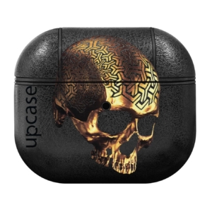 Чохол Upcase Натуральна шкіра AirPods 3 Skull Pattern