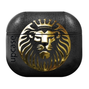 Чохол Upcase Натуральна шкіра AirPods 3 Ukraine Gold Чохол Upcase Натуральна шкіра AirPods 3 Lion Gold