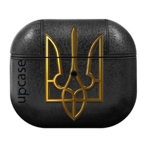Чохол Upcase Натуральна шкіра AirPods 3 Gerb Gold